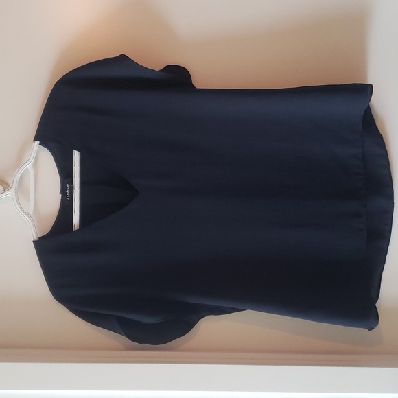 Navy blue top with neck tie from le chateau - Picture 7 of 7